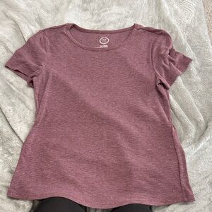 Maurices Mauve Ribbed Short Sleeve Tee